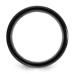 Chisel Titanium Black IP-plated Pink Mother of Pearl Inlay 8mm Band