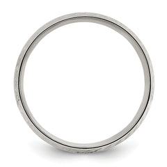 Chisel Titanium Polished Grooved Criss Cross Design 7mm Band