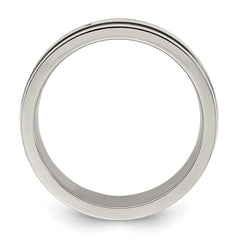 Chisel Titanium Polished with Yellow IP-plated Center 8.00mm Band