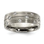 Chisel Titanium Brushed with CZ 8.00mm Band