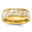 Chisel Titanium Polished Yellow IP-plated with Ceramic Fragments Inlay 8mm Band