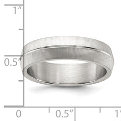 Chisel Titanium Polished and Textured 6mm Band