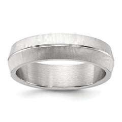 Chisel Titanium Polished and Textured 6mm Band
