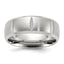 Chisel Grooved Wedding Band in Titanium, 8mm Brushed & Satin, Size 8–13 - Sophia Jewelers