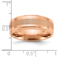 Chisel Titanium Polished Rose IP-plated Brushed Center 8mm Band