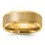 Chisel Titanium Polished Laser-cut Center Yellow IP-plated 8mm Band