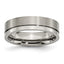 Chisel Titanium Brushed and Polished 6mm Grooved Band