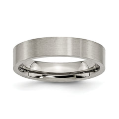 Titanium Flat 5mm Brushed Band