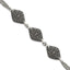 Etched Three-Charm Bracelet in Titanium/Silver Two-Tone, 7.8 Inch - Sophia Jewelers