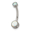 Polished Opal Titanium Navel Ring