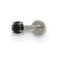 Polished Black Cubic Zirconia Titanium Labret Stud