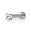 Polished Cubic Zirconia Titanium Labret Stud