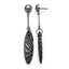 Titanium/Silver Two-Tone Polished Drop Dangle Earrings for Women
