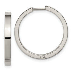 Chisel Titanium Polished 2.75mm Hinged Hoop Earrings