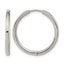 Titanium Polished Hinged Huggie Hoop Earrings for Women