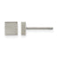 Titanium Brushed Square Button Earrings