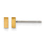 Titanium Gold-Tone Brushed Button Earrings