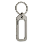 Chisel Titanium Brushed Squared Carabiner Key Ring