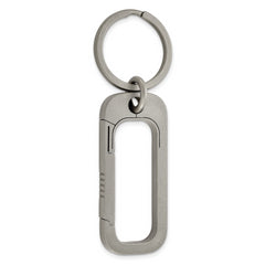 Chisel Titanium Brushed Squared Carabiner Key Ring