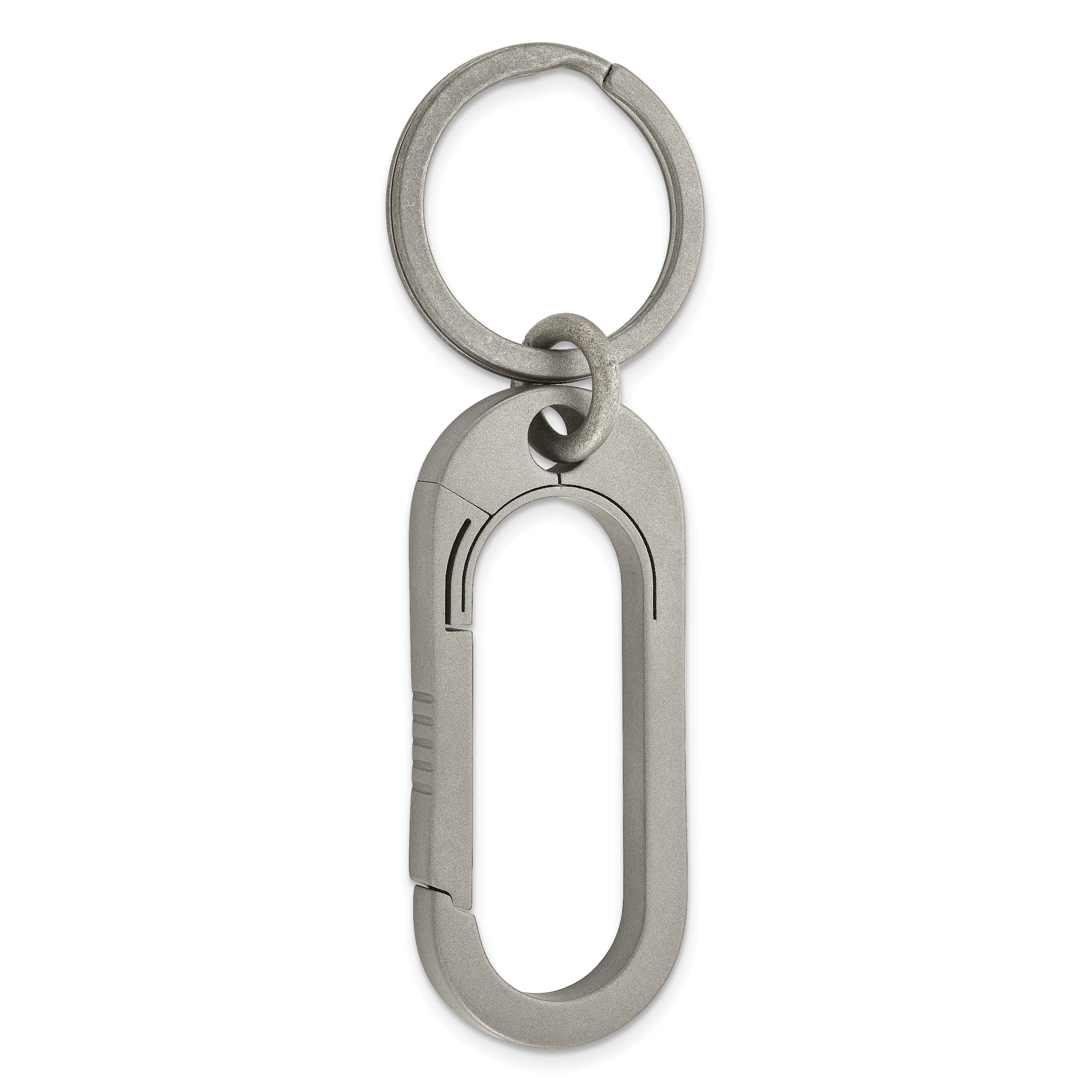 Chisel Titanium Brushed Carabiner Key Ring