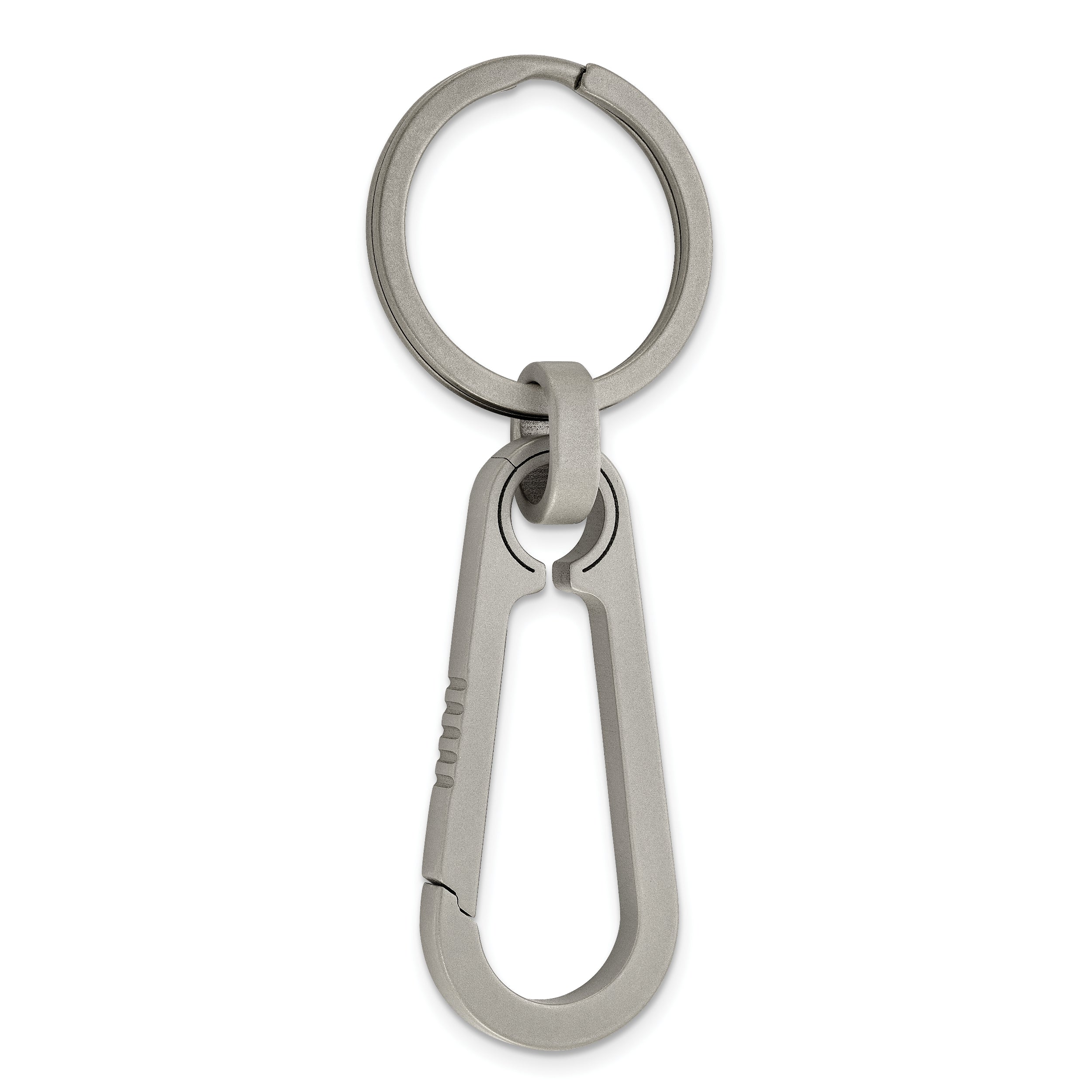 Chisel Titanium Brushed Carabiner Key Ring