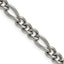 Chisel Titanium Polished 7mm Figaro Chain