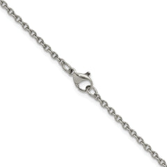 Chisel Titanium Polished 2.25mm 22 inch Cable Chain