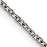 Chisel Titanium Polished 2.25mm 22 inch Cable Chain