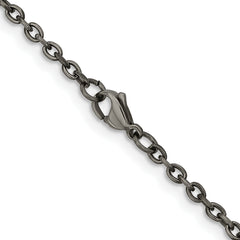 Chisel Titanium Polished 2.9mm 22 inch Cable Chain