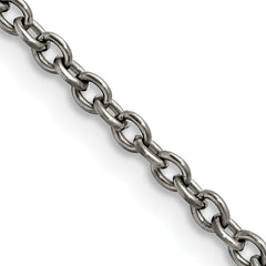 Chisel Titanium Polished 2.9mm 22 inch Cable Chain