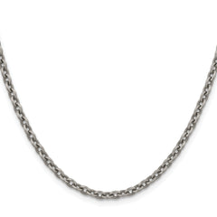 Chisel Titanium Polished 3.5mm 22 inch Cable Chain