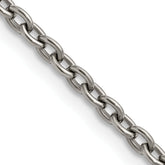 Chisel Titanium Polished 3.5mm 22 inch Cable Chain