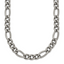 Men's Titanium Figaro Chain Necklace 7mm