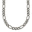 Chisel Men's Figaro Chain Necklace in Titanium, 7mm, 20–24 Inch - Sophia Jewelers