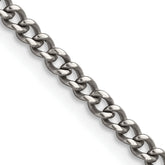 Chisel Titanium Polished 3.5mm 22 inch Curb Chain