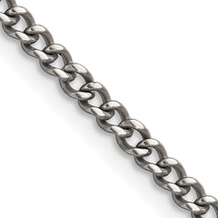 Chisel Titanium Polished 3.5mm 22 inch Curb Chain