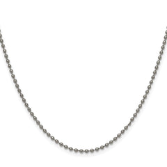 Chisel Titanium Polished 2.00mm 22 inch Ball Chain