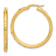 Cubic Zirconia Hoop Earrings in 14K Yellow Gold, 32mm - Sophia Jewelers