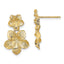 Double Plumeria Flower Stud Dangle Earrings in 14K Yellow Gold, 12.7mm - Sophia Jewelers