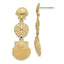 14K Scallop, Sand Dollar,,Scallop Dangle Earrings