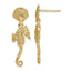 Shell & Seahorse Dangle Earrings in 14K Yellow Gold - Sophia Jewelers