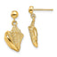 Conch Shell Dangle Earrings in 14K Yellow Gold, 11mm - Sophia Jewelers