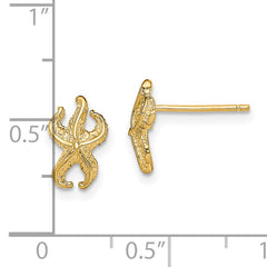 14K Starfish Post Earrings