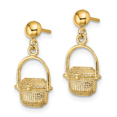14K Nantucket Basket Earrings