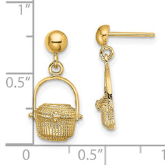 14K Nantucket Basket Earrings