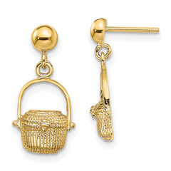 14K Nantucket Basket Earrings