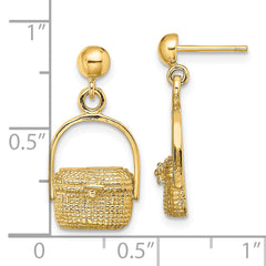14K Nantucket Basket Earrings