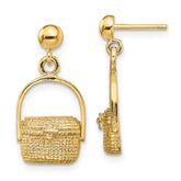 14K Nantucket Basket Earrings