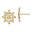 Ships Wheel Stud Earrings in 14K Yellow Gold - Sophia Jewelers