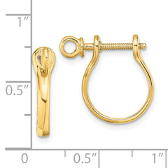 14k 3D Shackle Link Screw Earrings